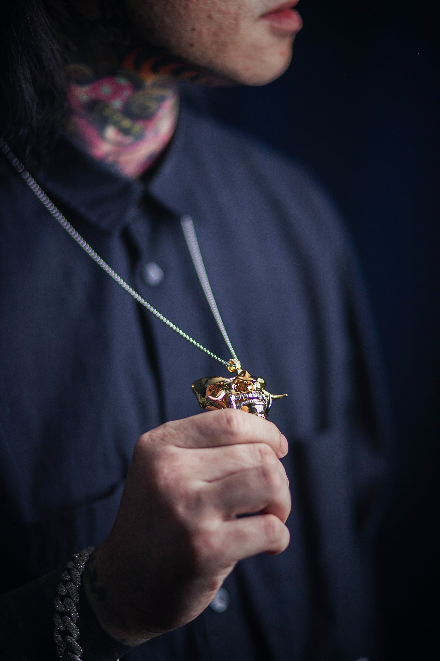 HANNYA MASK (Yellow Gold)